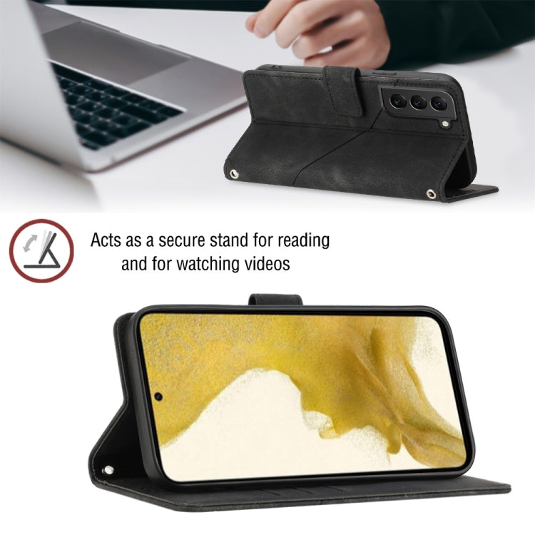 For Samsung Galaxy S22 5G Skin-feel Embossed Leather Phone Case