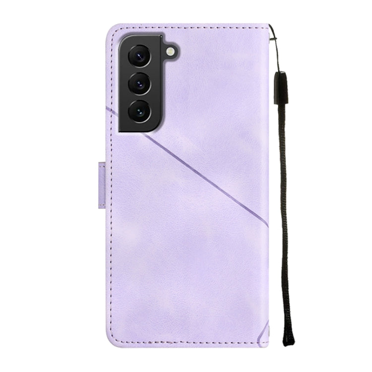 For Samsung Galaxy S22+ 5G Skin-feel Embossed Leather Phone Case
