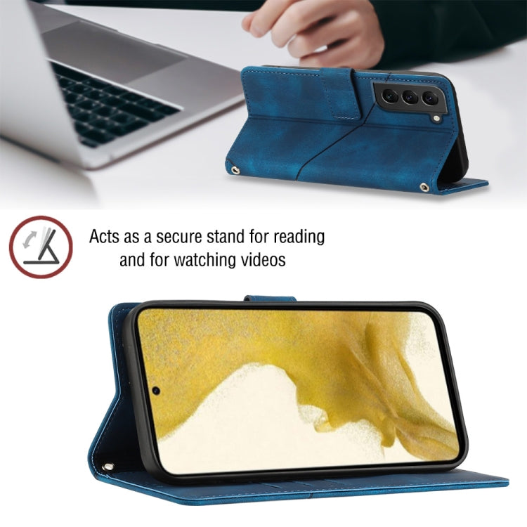 For Samsung Galaxy S22+ 5G Skin-feel Embossed Leather Phone Case