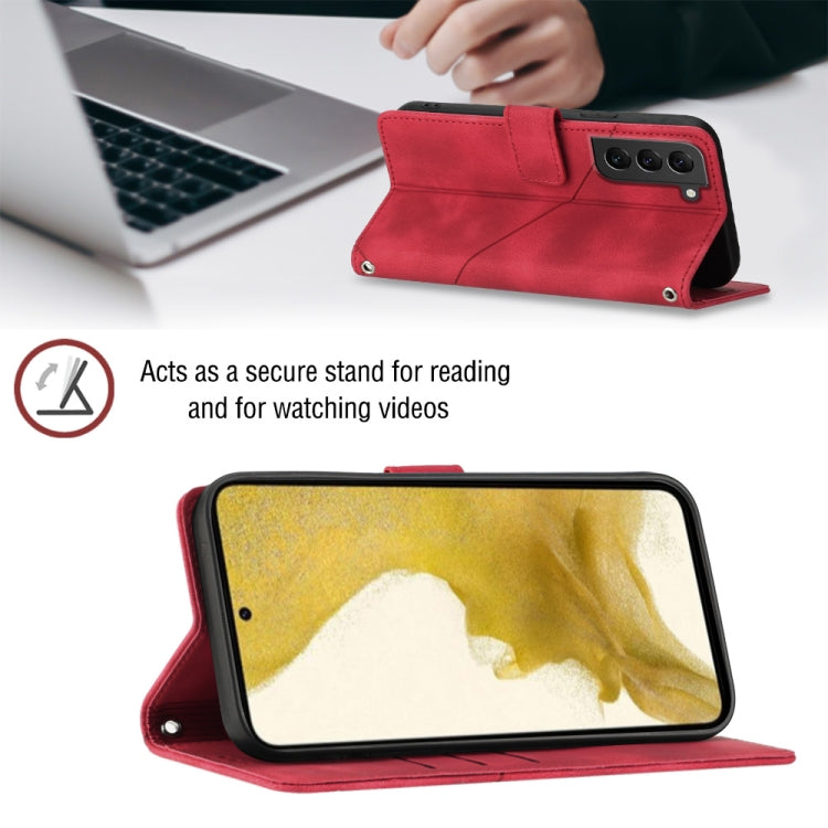 For Samsung Galaxy S22+ 5G Skin-feel Embossed Leather Phone Case