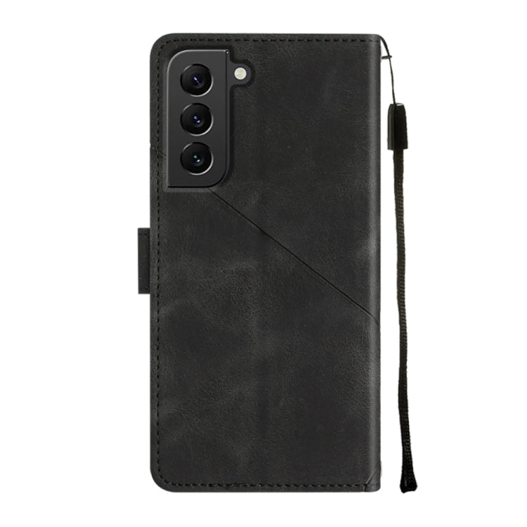 For Samsung Galaxy S22+ 5G Skin-feel Embossed Leather Phone Case