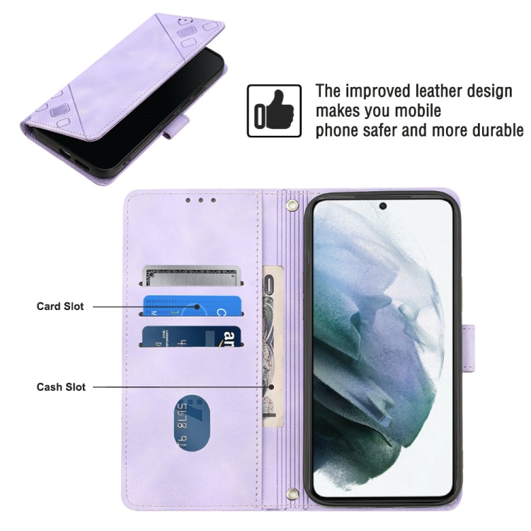 For Samsung Galaxy S21 5G Skin-feel Embossed Leather Phone Case