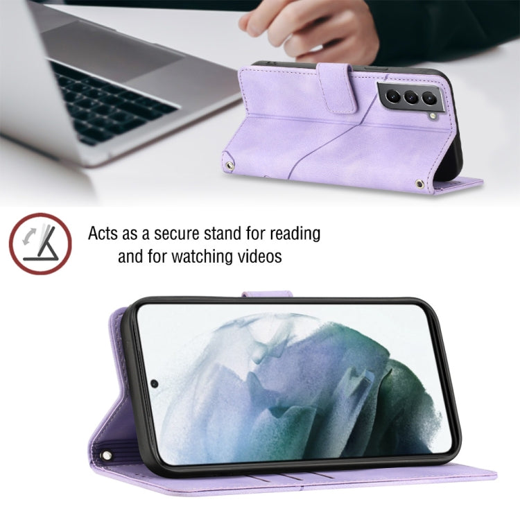 For Samsung Galaxy S21 5G Skin-feel Embossed Leather Phone Case