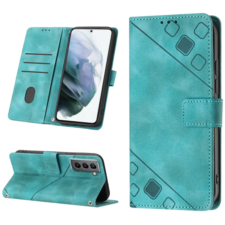 For Samsung Galaxy S21 5G Skin-feel Embossed Leather Phone Case