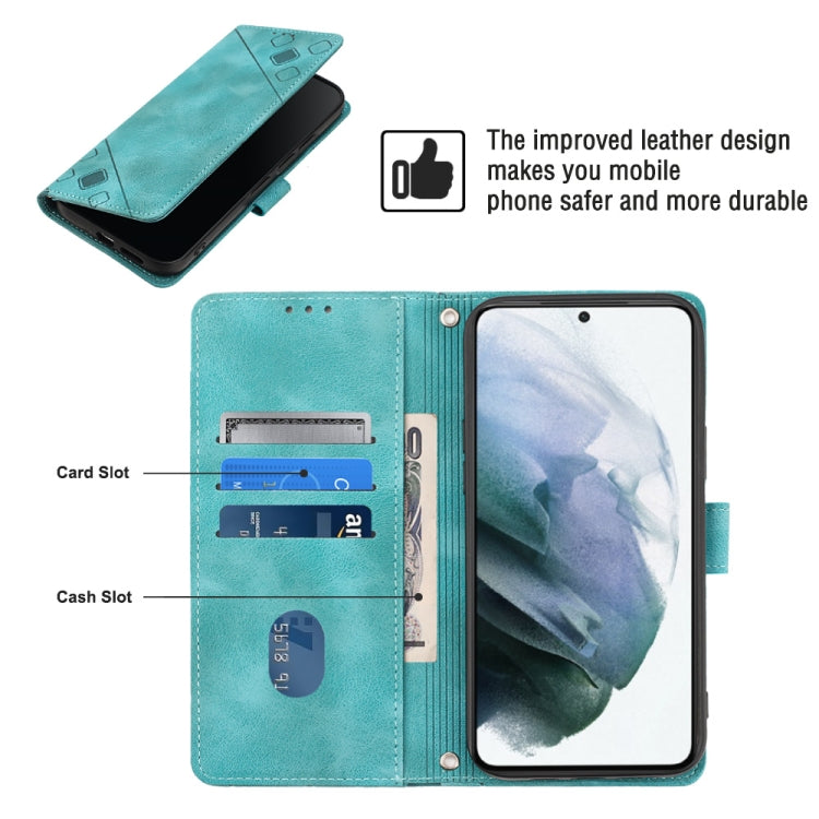 For Samsung Galaxy S21 5G Skin-feel Embossed Leather Phone Case