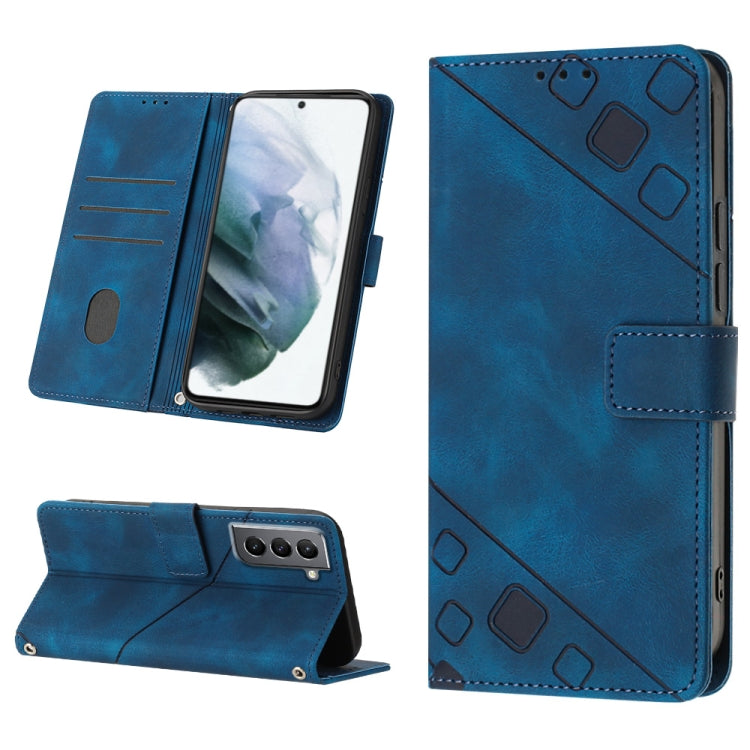 For Samsung Galaxy S21 5G Skin-feel Embossed Leather Phone Case