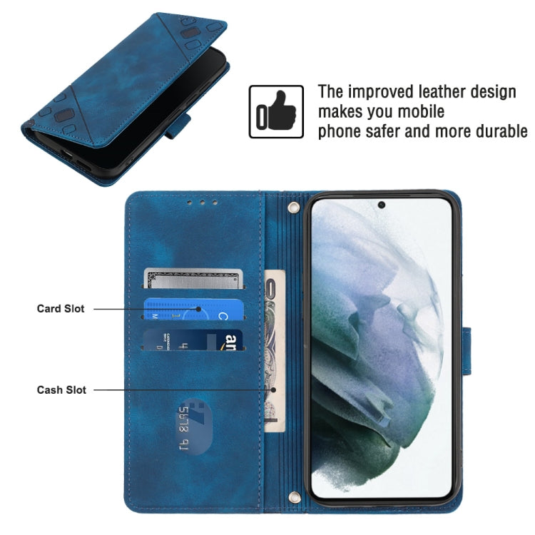For Samsung Galaxy S21 5G Skin-feel Embossed Leather Phone Case