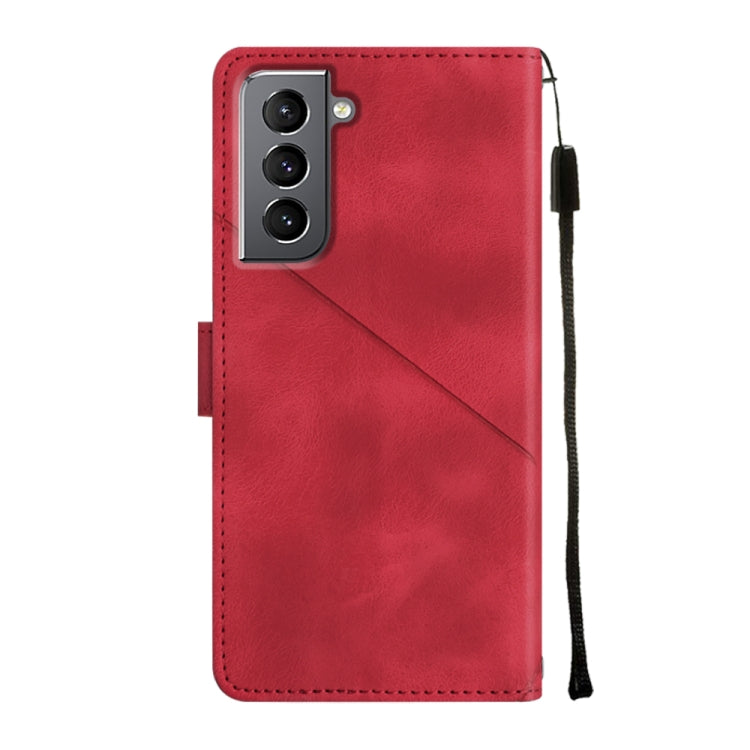 For Samsung Galaxy S21 5G Skin-feel Embossed Leather Phone Case