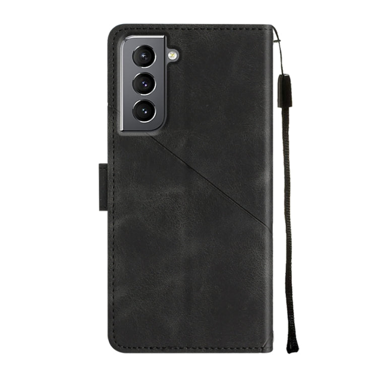 For Samsung Galaxy S21 5G Skin-feel Embossed Leather Phone Case