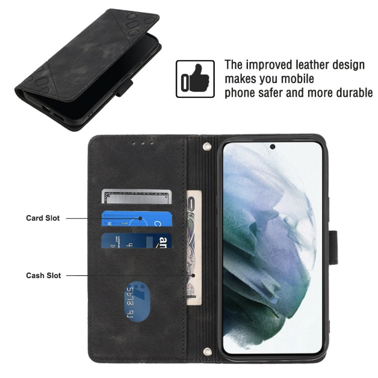 For Samsung Galaxy S21 5G Skin-feel Embossed Leather Phone Case