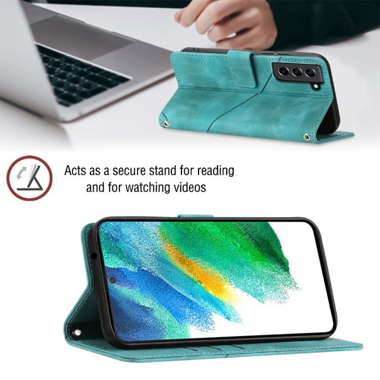 For Samsung Galaxy S21 FE 5G Skin-feel Embossed Leather Phone Case