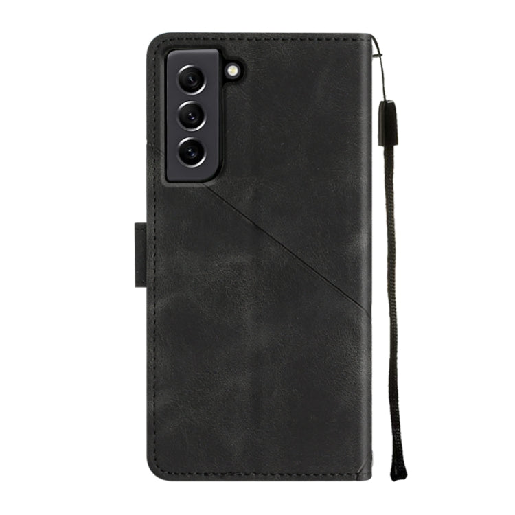 For Samsung Galaxy S21 FE 5G Skin-feel Embossed Leather Phone Case