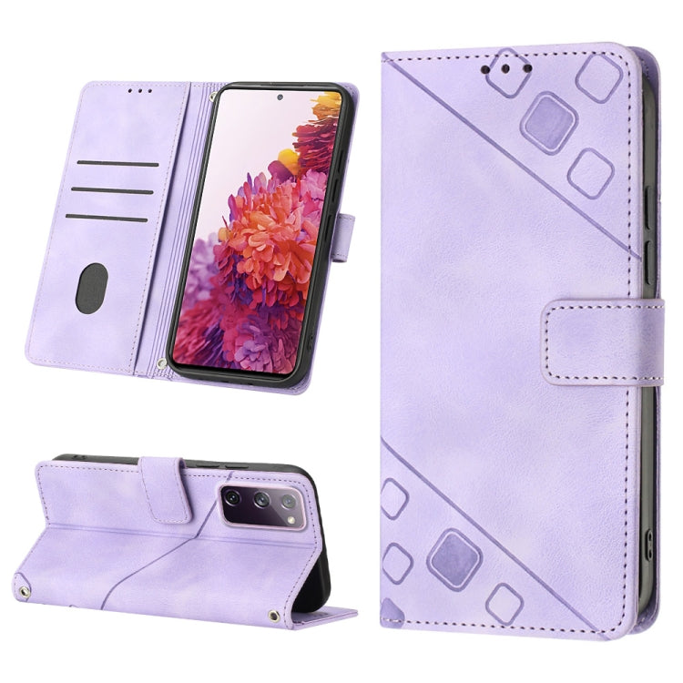 For Samsung Galaxy S20 FE / S20 2022 Skin-feel Embossed Leather Phone Case