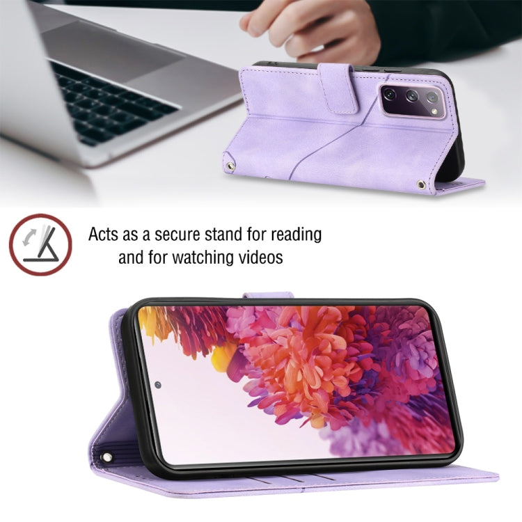 For Samsung Galaxy S20 FE / S20 2022 Skin-feel Embossed Leather Phone Case