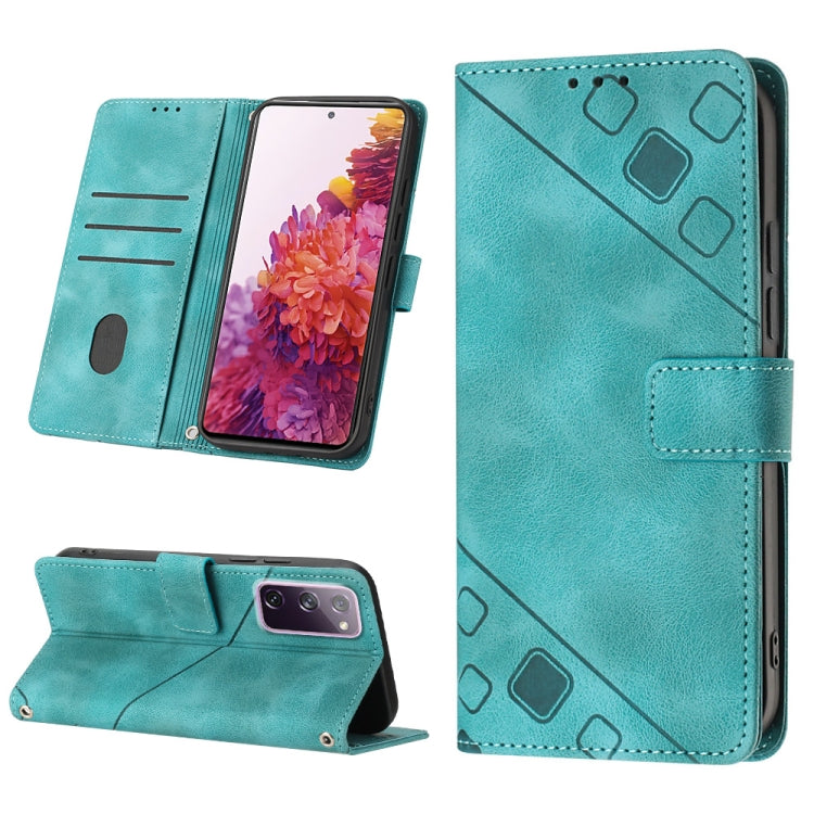 For Samsung Galaxy S20 FE / S20 2022 Skin-feel Embossed Leather Phone Case