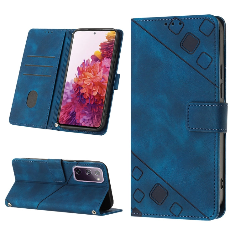 For Samsung Galaxy S20 FE / S20 2022 Skin-feel Embossed Leather Phone Case