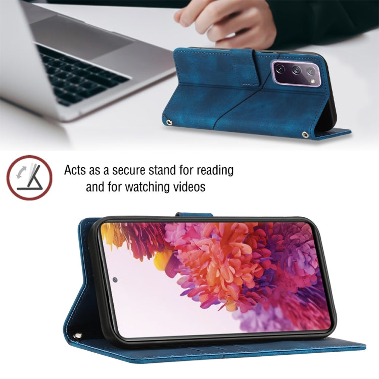 For Samsung Galaxy S20 FE / S20 2022 Skin-feel Embossed Leather Phone Case