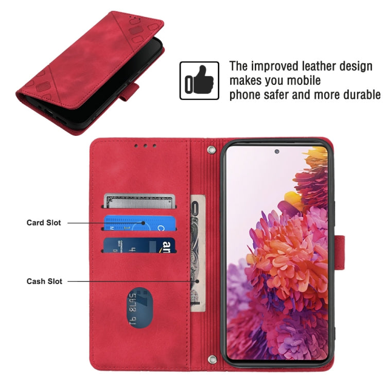 For Samsung Galaxy S20 FE / S20 2022 Skin-feel Embossed Leather Phone Case