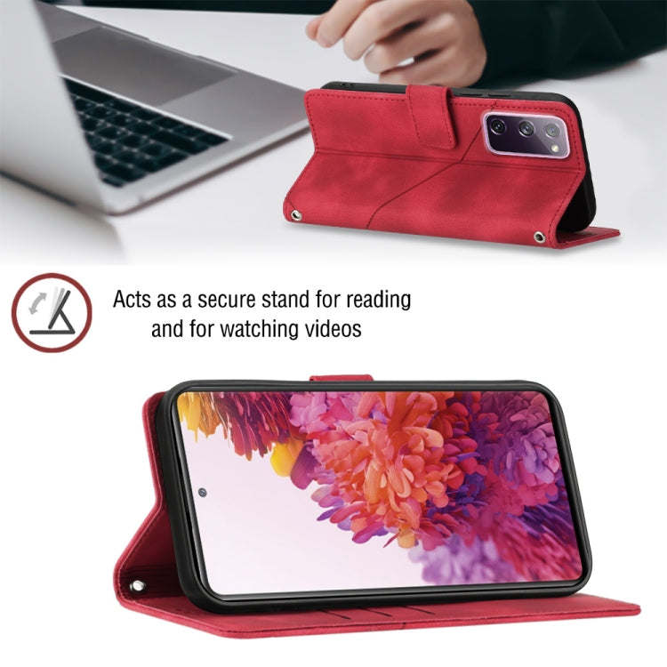 For Samsung Galaxy S20 FE / S20 2022 Skin-feel Embossed Leather Phone Case