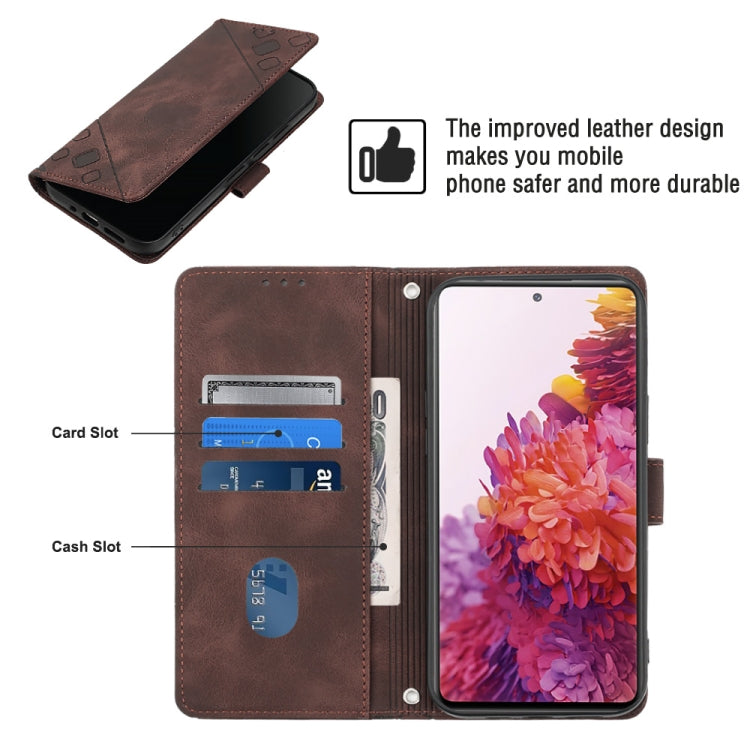 For Samsung Galaxy S20 FE / S20 2022 Skin-feel Embossed Leather Phone Case