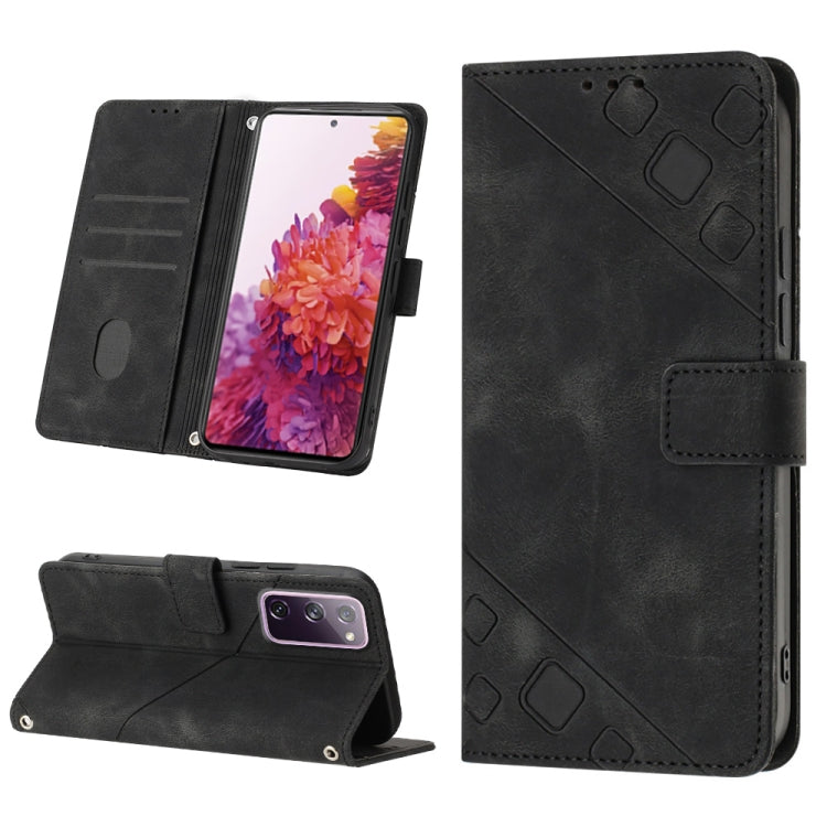 For Samsung Galaxy S20 FE / S20 2022 Skin-feel Embossed Leather Phone Case