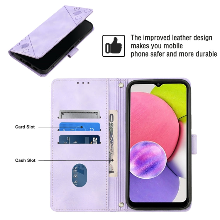 For Samsung Galaxy A03s 164.3mm India Skin-feel Embossed Leather Phone Case