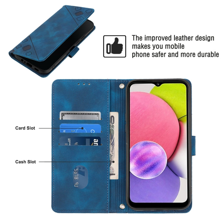 For Samsung Galaxy A03s 164.3mm India Skin-feel Embossed Leather Phone Case