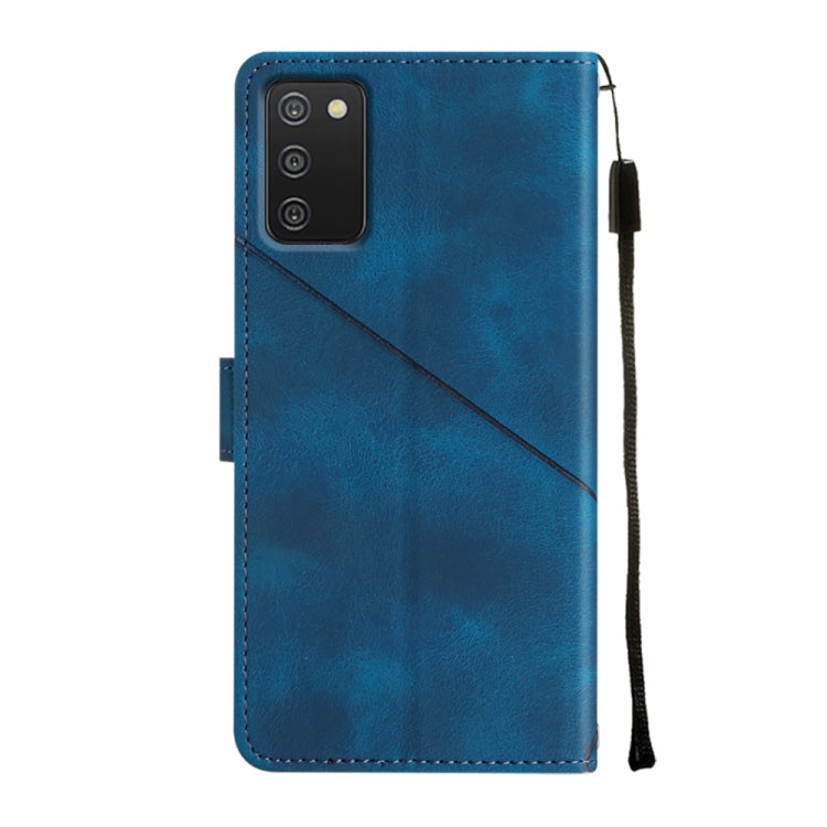 For Samsung Galaxy A03s 166.6mm Skin-feel Embossed Leather Phone Case