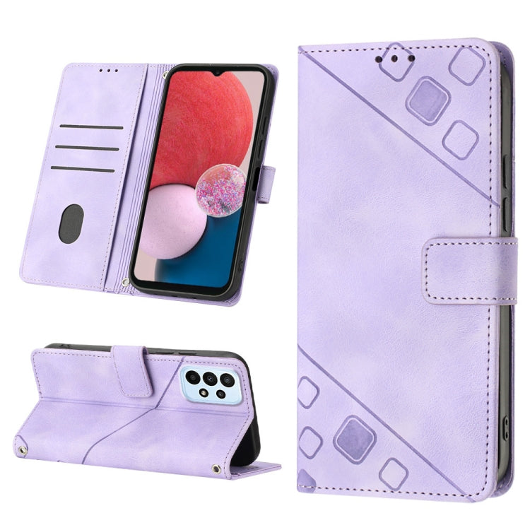 For Samsung Galaxy A13 Lite / A13 4G Skin-feel Embossed Leather Phone Case