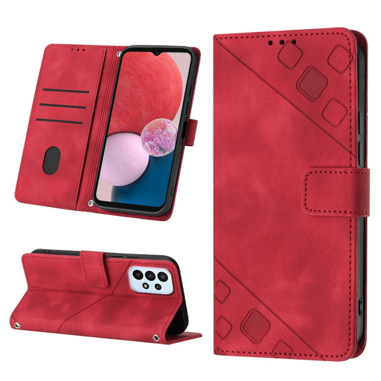 For Samsung Galaxy A13 Lite / A13 4G Skin-feel Embossed Leather Phone Case