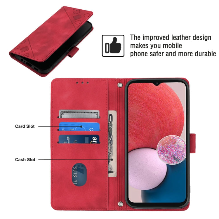 For Samsung Galaxy A13 Lite / A13 4G Skin-feel Embossed Leather Phone Case