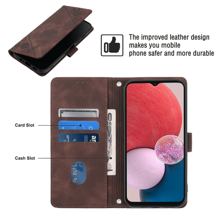 For Samsung Galaxy A13 Lite / A13 4G Skin-feel Embossed Leather Phone Case