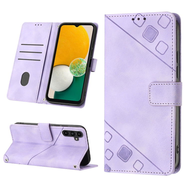 For Samsung Galaxy A13 5G /A04 4G/A04e Skin-feel Embossed Leather Phone Case