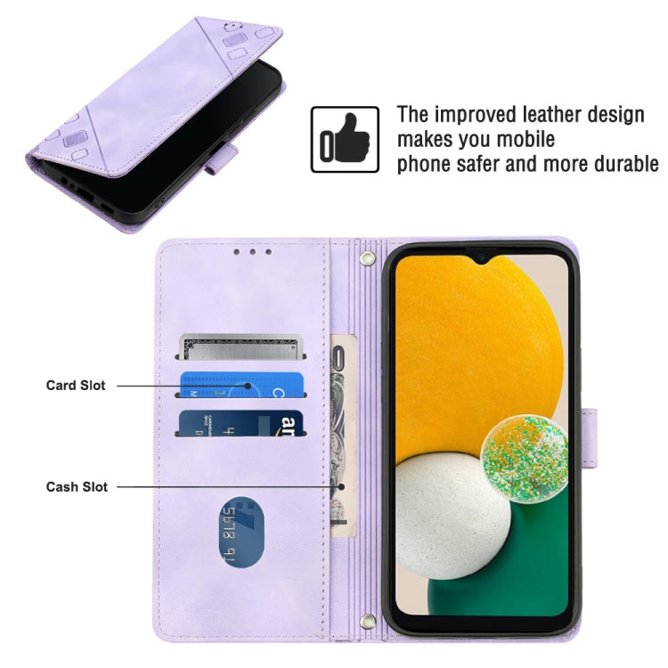 For Samsung Galaxy A13 5G /A04 4G/A04e Skin-feel Embossed Leather Phone Case