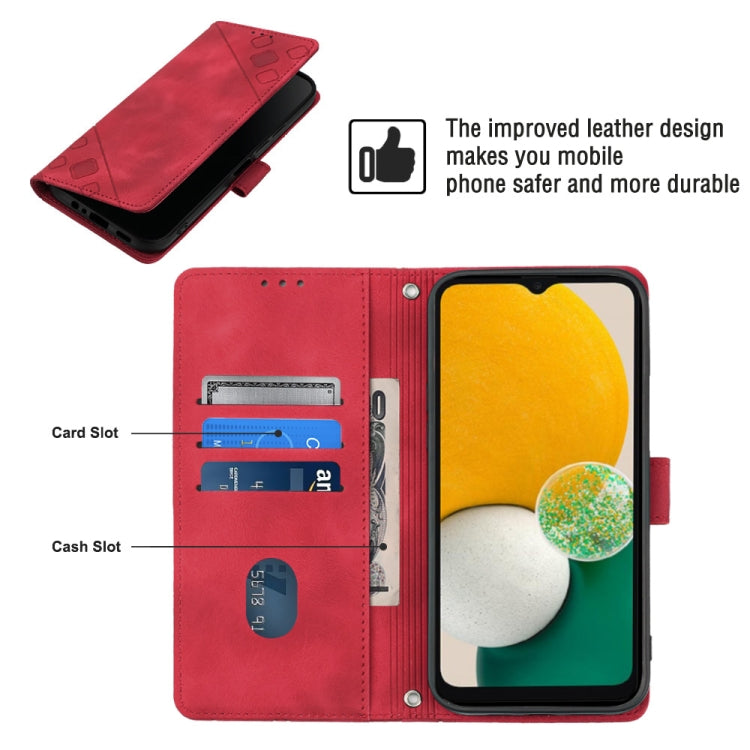For Samsung Galaxy A13 5G /A04 4G/A04e Skin-feel Embossed Leather Phone Case
