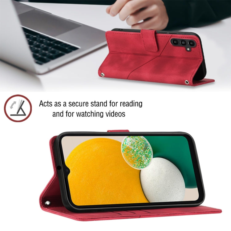 For Samsung Galaxy A13 5G /A04 4G/A04e Skin-feel Embossed Leather Phone Case