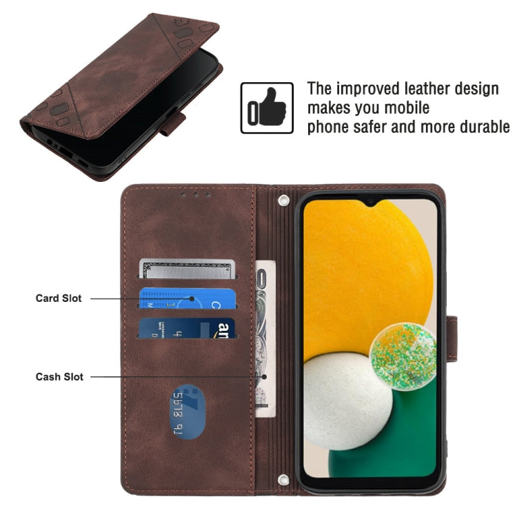 For Samsung Galaxy A13 5G /A04 4G/A04e Skin-feel Embossed Leather Phone Case
