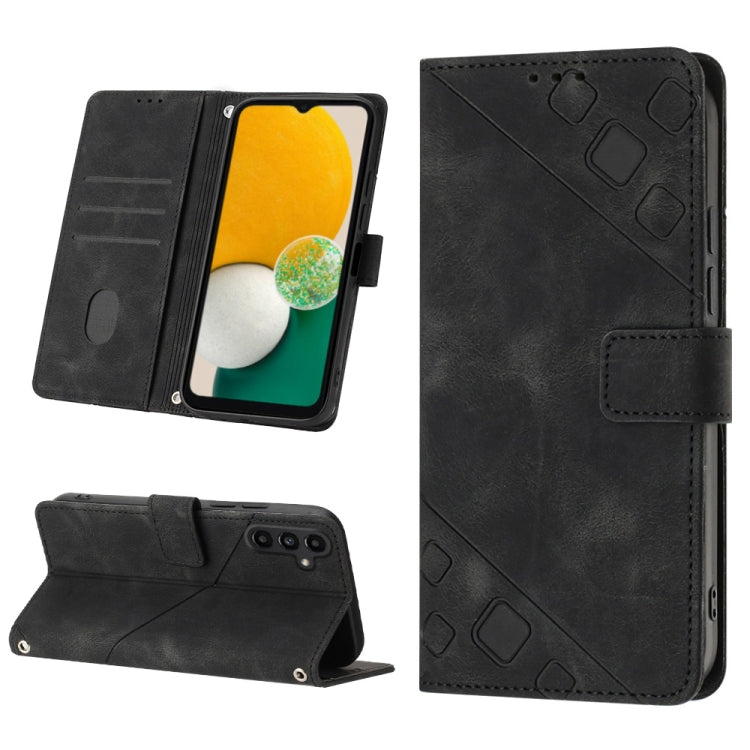 For Samsung Galaxy A13 5G /A04 4G/A04e Skin-feel Embossed Leather Phone Case