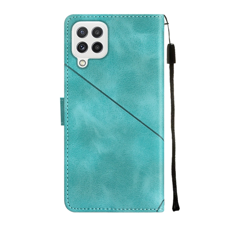 For Samsung Galaxy A22 4G / M32 4G Skin-feel Embossed Leather Phone Case