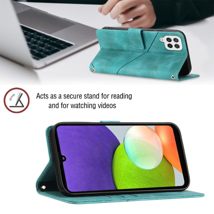 For Samsung Galaxy A22 4G / M32 4G Skin-feel Embossed Leather Phone Case