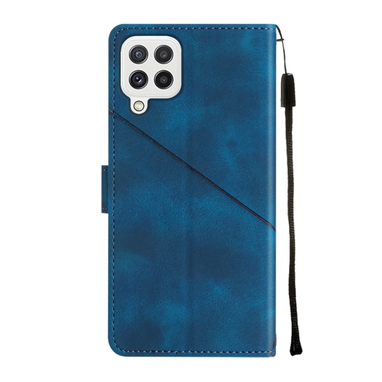 For Samsung Galaxy A22 4G / M32 4G Skin-feel Embossed Leather Phone Case