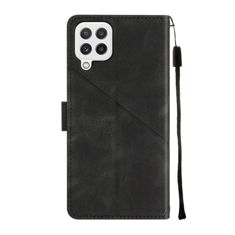 For Samsung Galaxy A22 4G / M32 4G Skin-feel Embossed Leather Phone Case