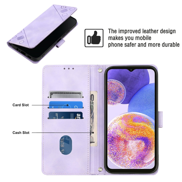 For Samsung Galaxy A23 4G / F23 5G Skin-feel Embossed Leather Phone Case
