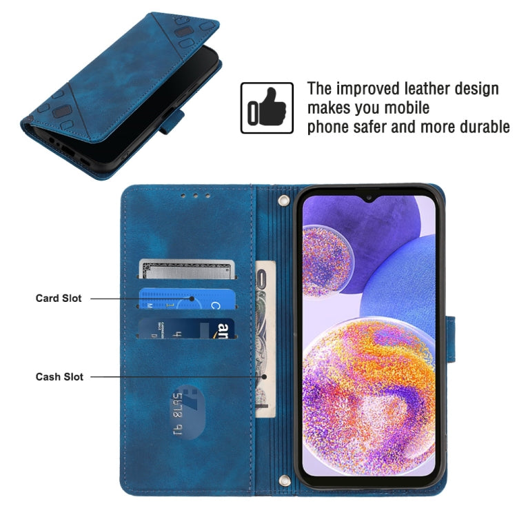 For Samsung Galaxy A23 4G / F23 5G Skin-feel Embossed Leather Phone Case