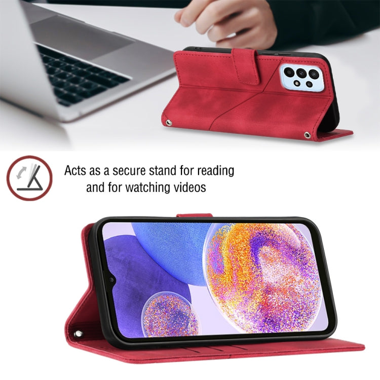 For Samsung Galaxy A23 4G / F23 5G Skin-feel Embossed Leather Phone Case