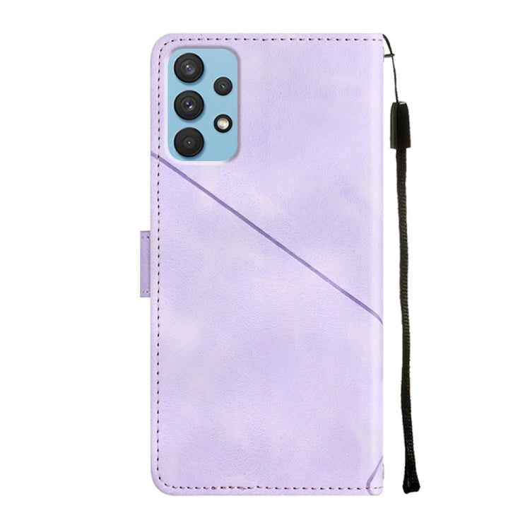 For Samsung Galaxy A32 4G Skin-feel Embossed Leather Phone Case