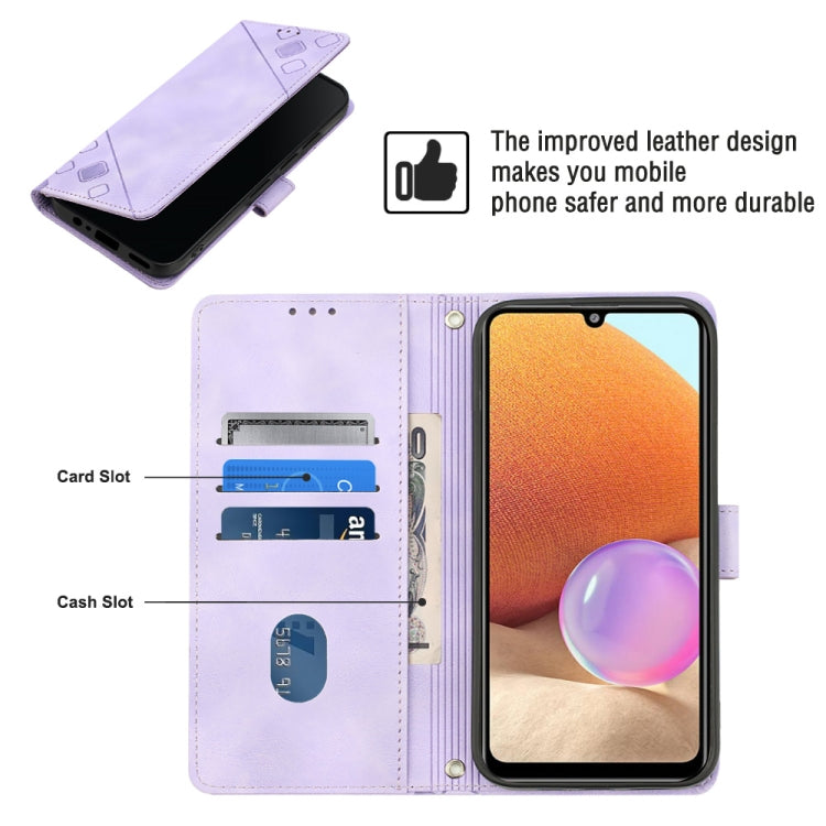 For Samsung Galaxy A32 4G Skin-feel Embossed Leather Phone Case