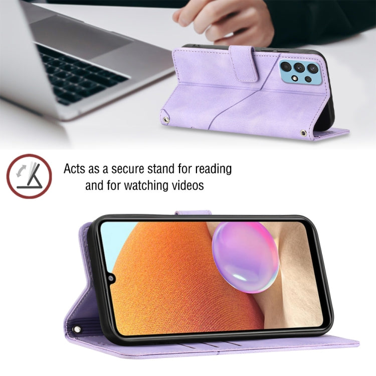 For Samsung Galaxy A32 4G Skin-feel Embossed Leather Phone Case