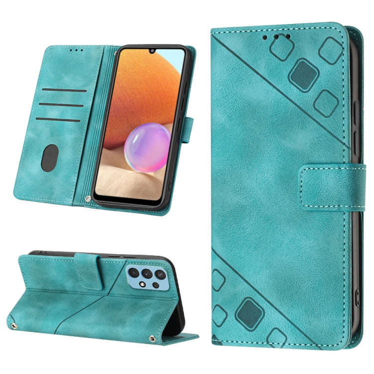 For Samsung Galaxy A32 4G Skin-feel Embossed Leather Phone Case