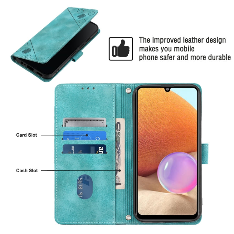 For Samsung Galaxy A32 4G Skin-feel Embossed Leather Phone Case
